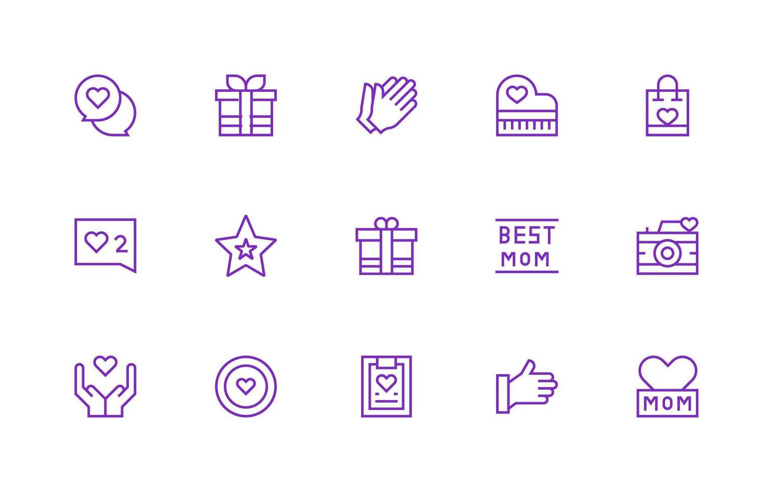 Appreciation featuring 15 Icons in Regular Line Design Reliable Icons for All Interfaces vector