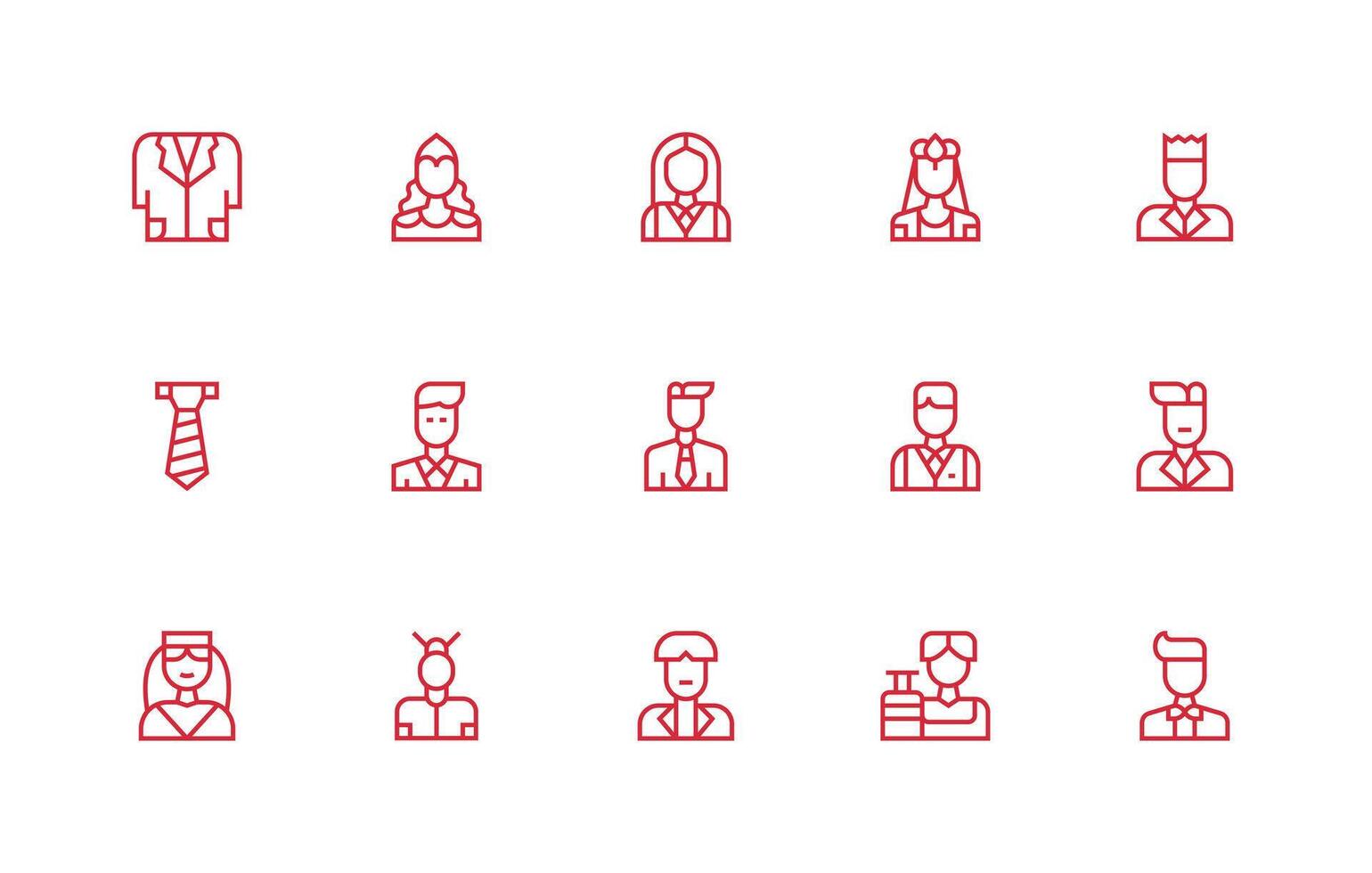 15 Regular Line Icons for Executive Graphics Customizable Icon Series for Mobile Screens vector