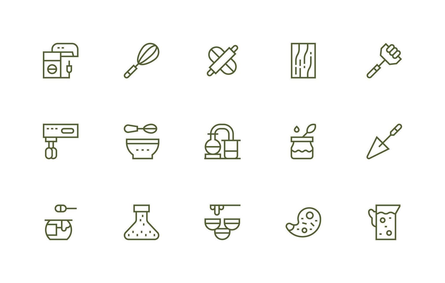 15 Regular Line Designs for Mixing Icons Fully Editable Icon Set for Web vector