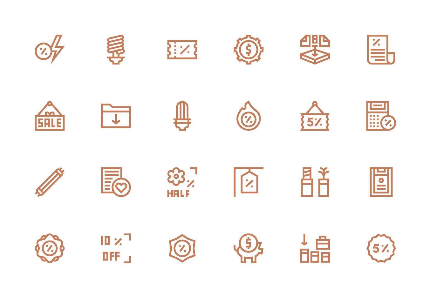 24 Thick Line Line Icons for Saving Graphics Scalable Icons for All Themes vector