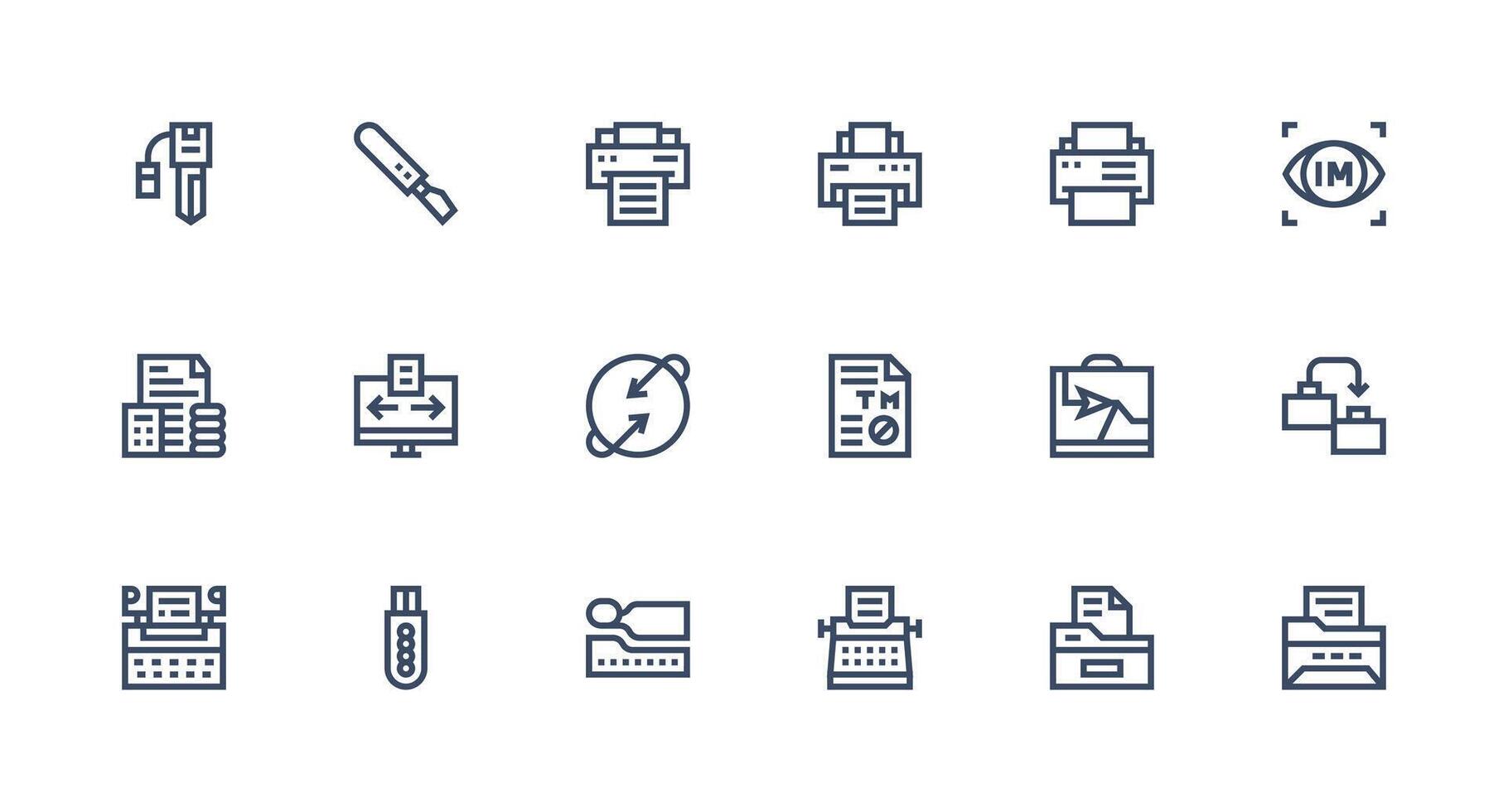 18 Copy Icons in Strong Stroke Line Aesthetic Icons Built for Visual Consistency Pack vector