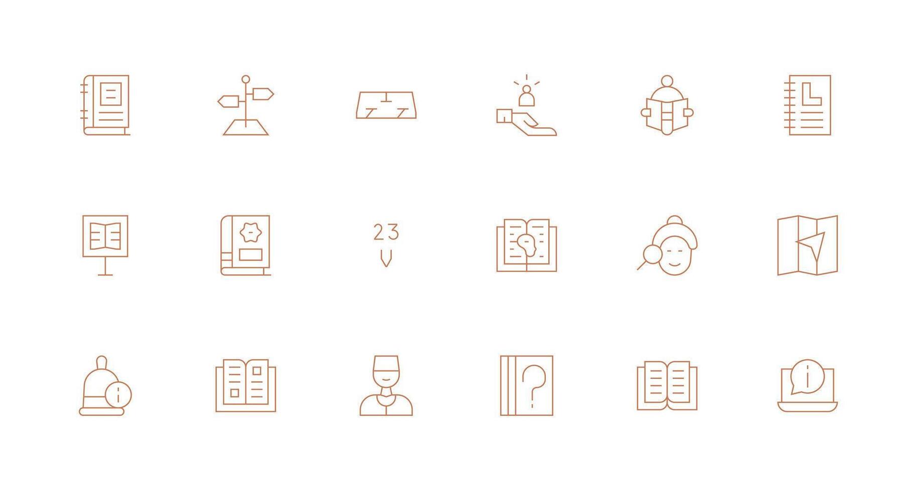 Minimal Line Style Guide Icons with 18 Vectors Reliable Icons for All Interfaces