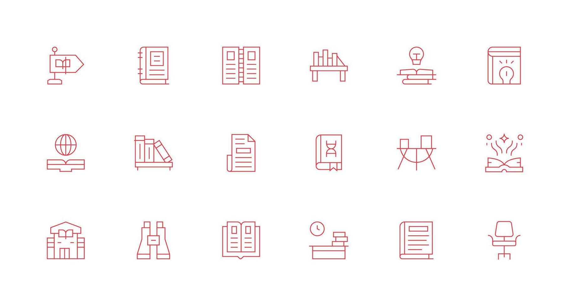 Study featuring 18 Icons in Minimal Line Design Icons Built for Visual Consistency Pack vector