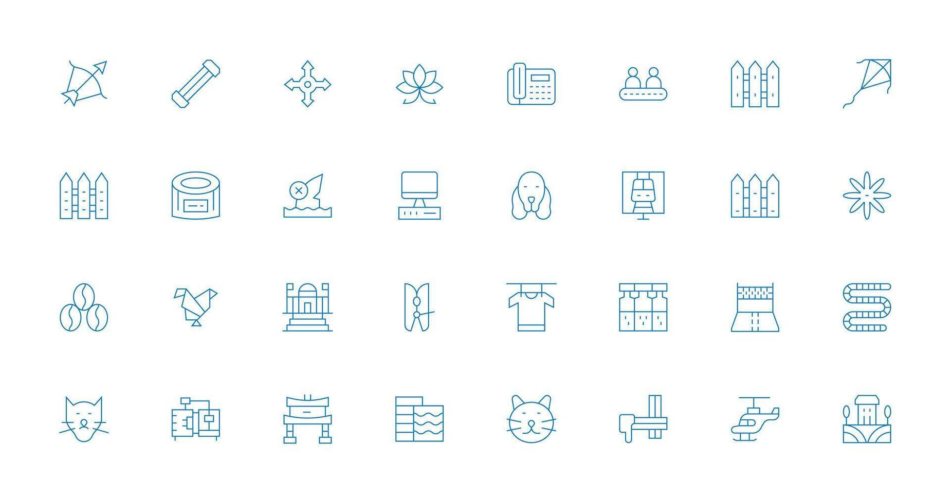 Delgado línea íconos desde línea conjunto con 32 vectores icono conjunto para aplicaciones