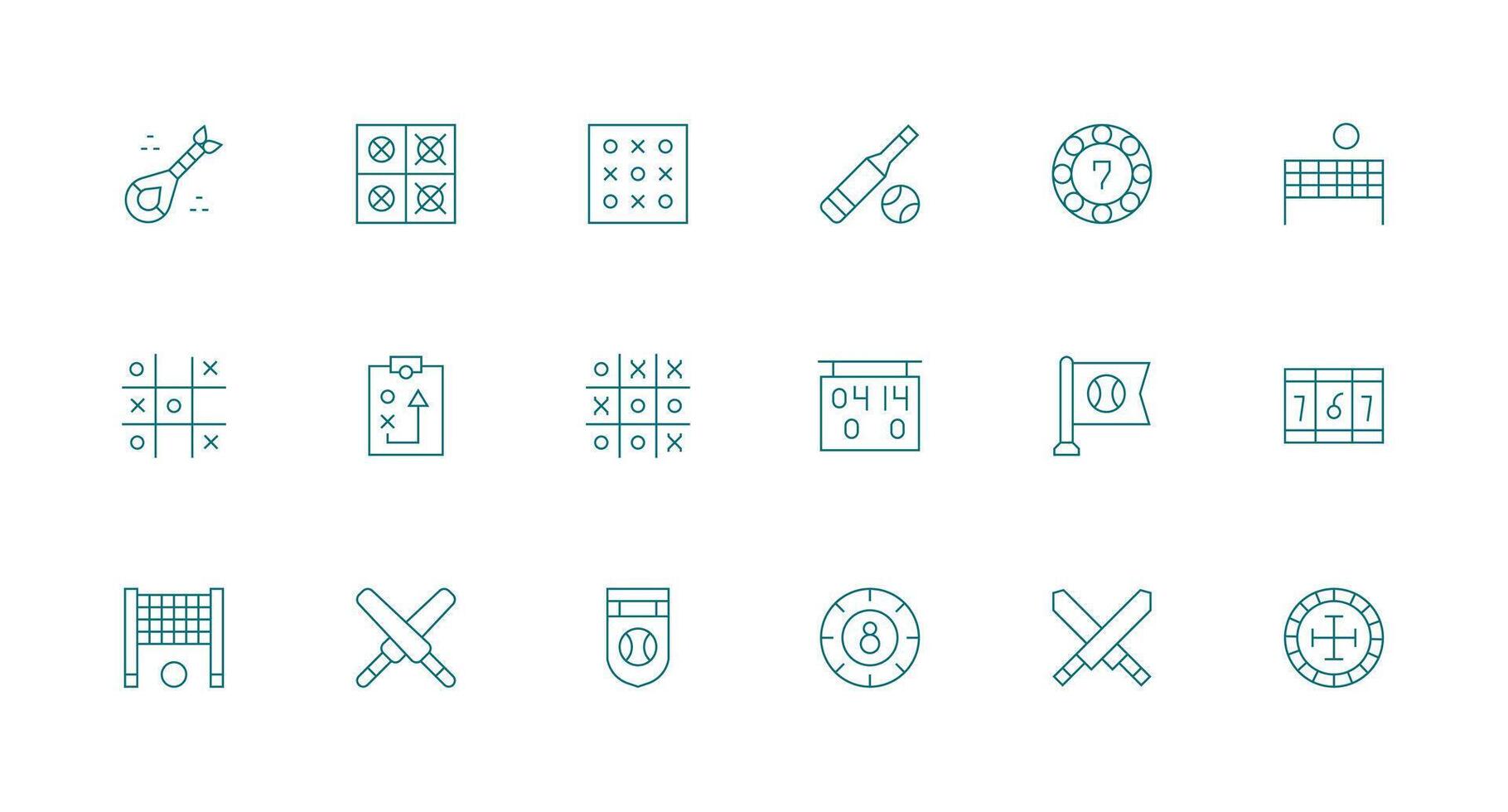 18 Icons for Lose in Minimal Line Format Icon Collection Set vector