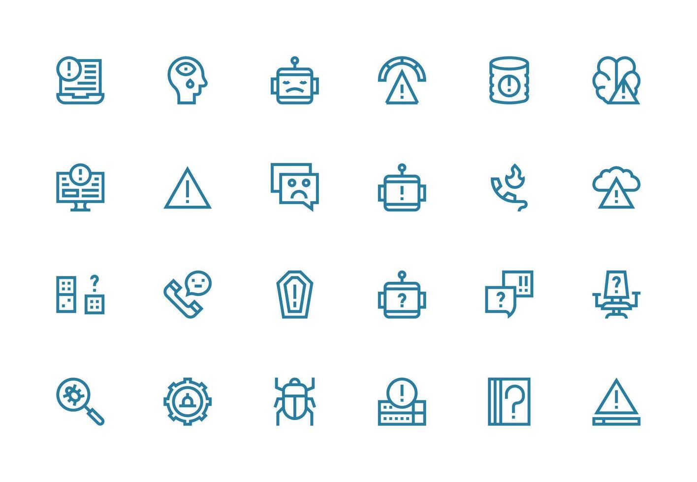 24 Thick Line Line Icons for Issue Graphics Web Icon Collection vector
