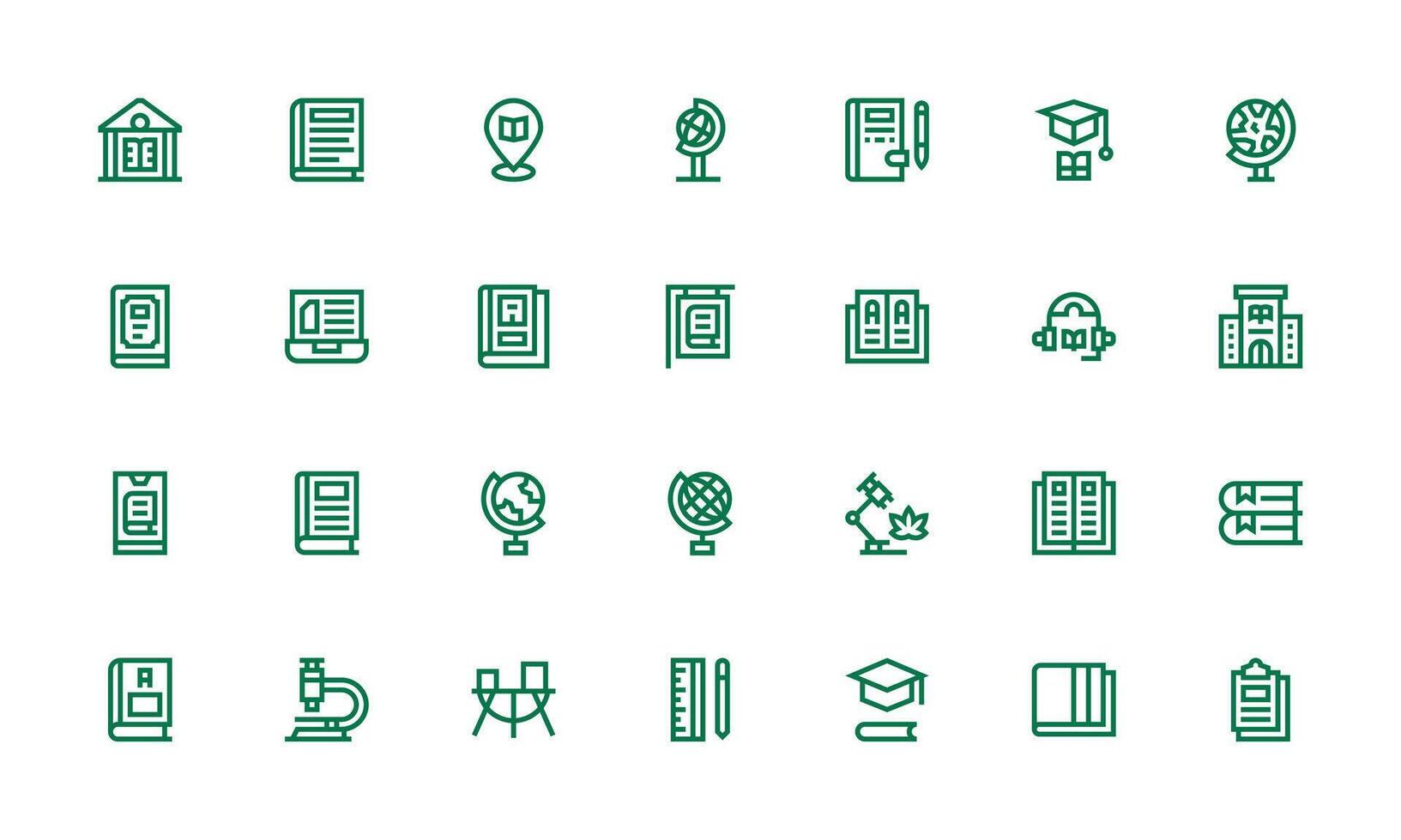 Bold Line Icons from Study Set with 28 Vectors Customizable Icon Series for Mobile Screens