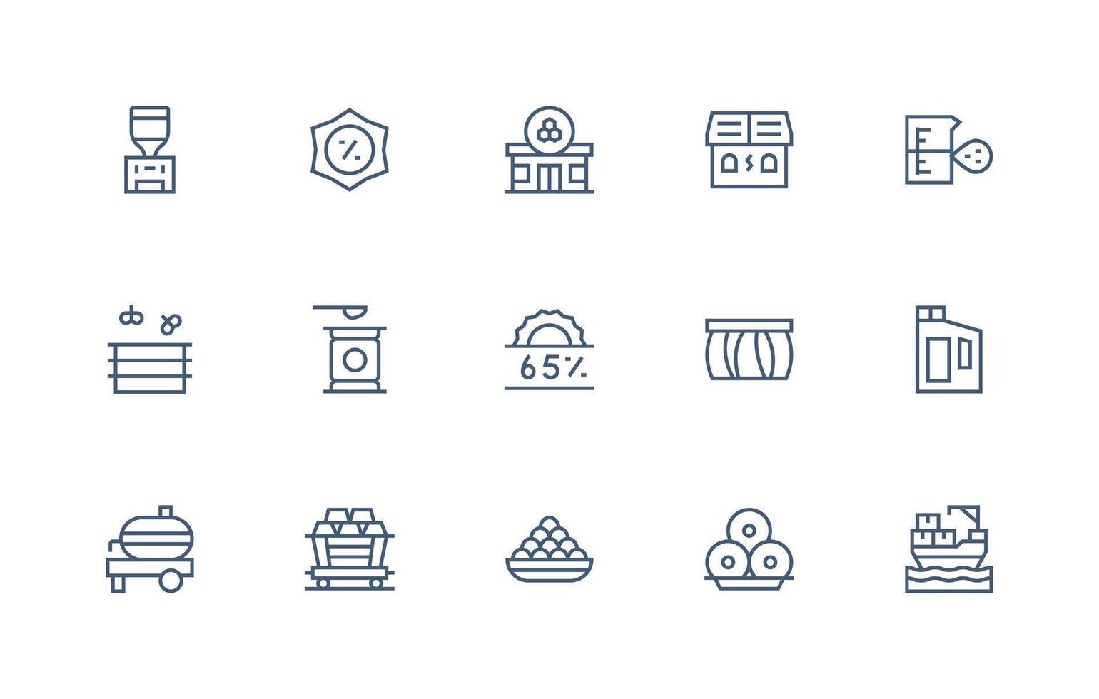 Bulk Set with 15 Regular Line Icons Fully Editable Icon Set for Web vector