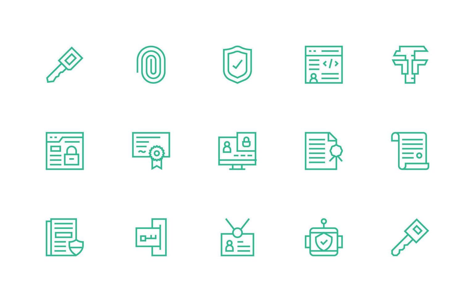 15 Regular Line Vectors for Authentication Theme Web and App Icon Pack Collection