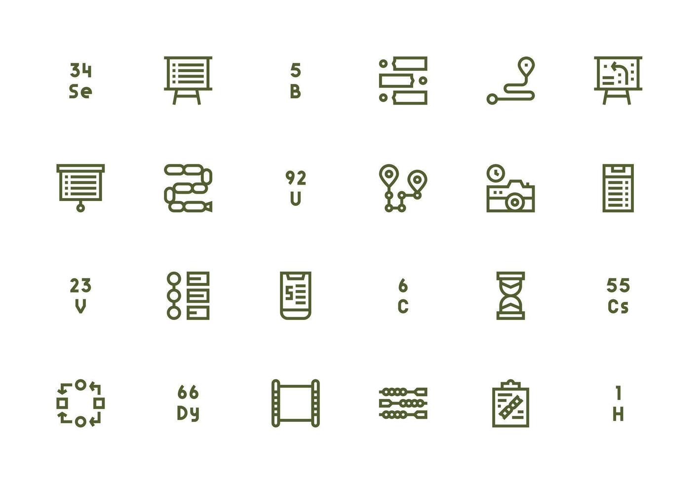 24 Thick Line Line Style Icons from Sequence Collection Neatly Designed Icons for Web Platforms vector