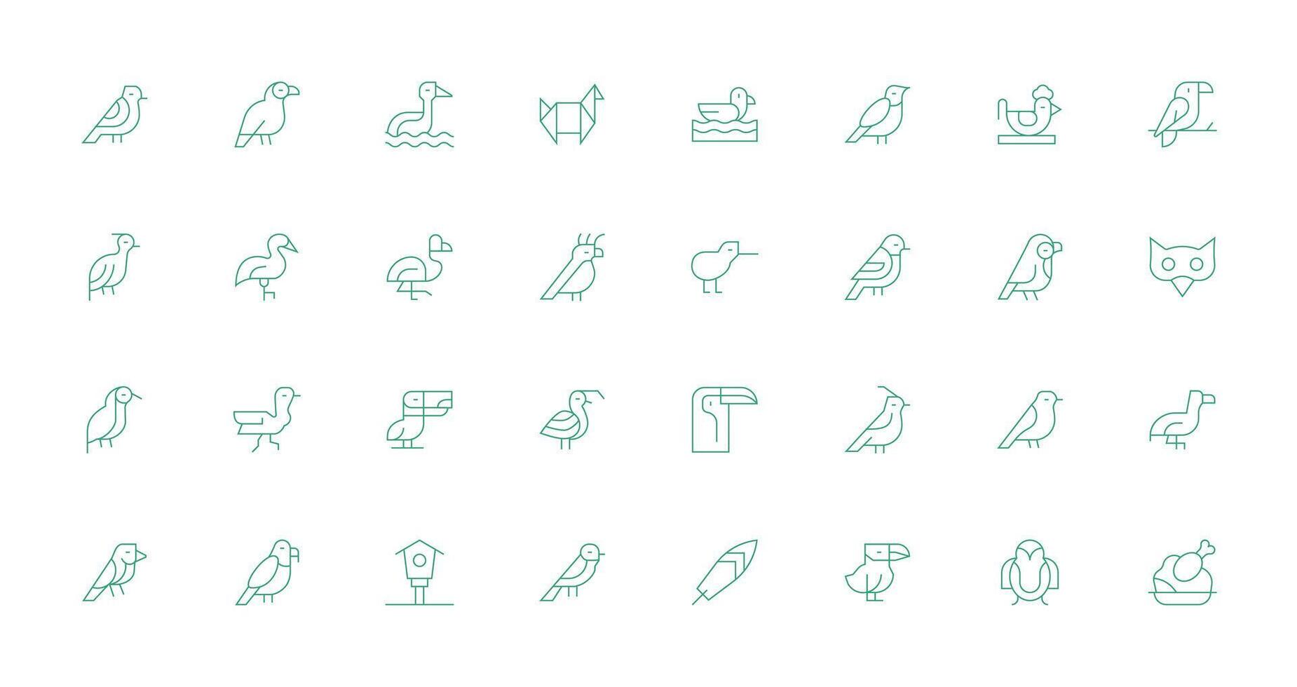 Avian including 32 Thin Line Illustrations Dashboard Icon Series vector