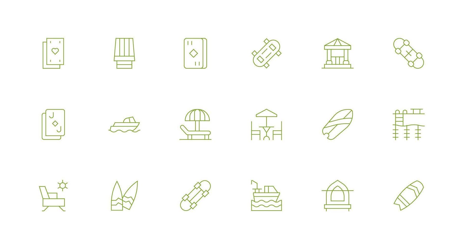 Minimal Line Icons from Deck Set with 18 Vectors Customizable Icon Series for Mobile Screens
