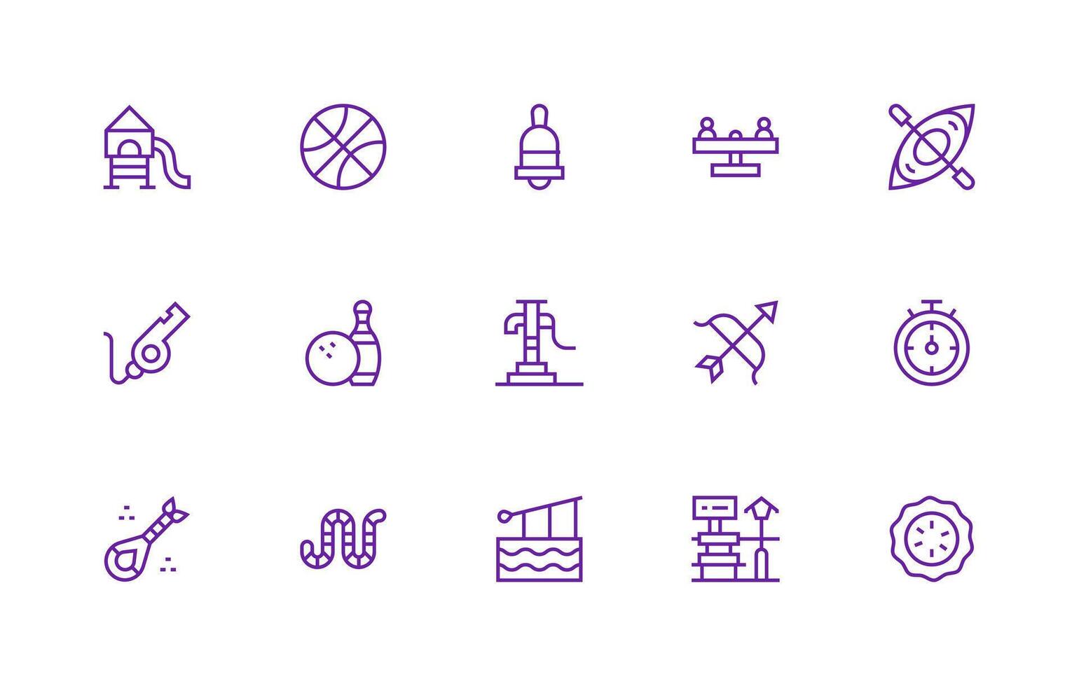 15 Icons for Activity in Regular Line Format Scalable Icon Pack vector