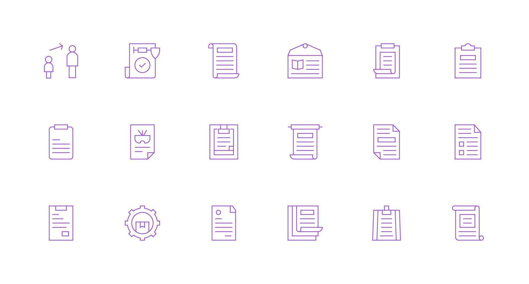 18 Minimal Line Designs for Guidelines Icons Balanced Icon Set for Functional Design vector