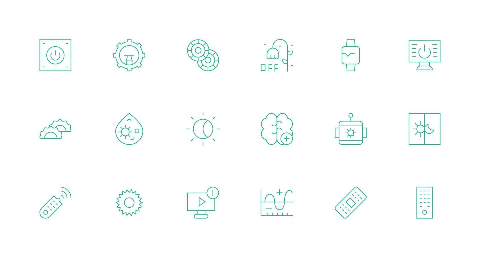 función incluso 18 mínimo línea ilustraciones ui icono conjunto vector