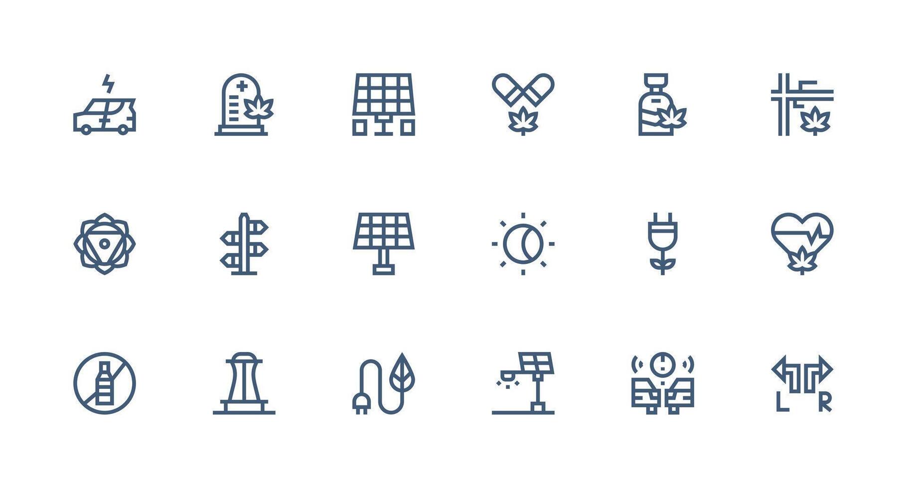 18 Strong Stroke Line Vectors for Alternative Theme Clean Set for Layout Prototypes