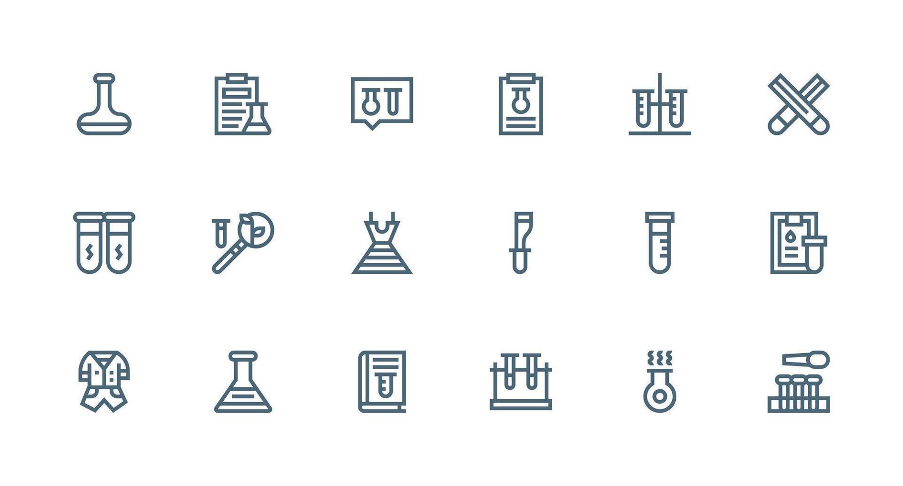 Experimentation including 18 Strong Stroke Line Illustrations User Interface Icons for Digital Products vector