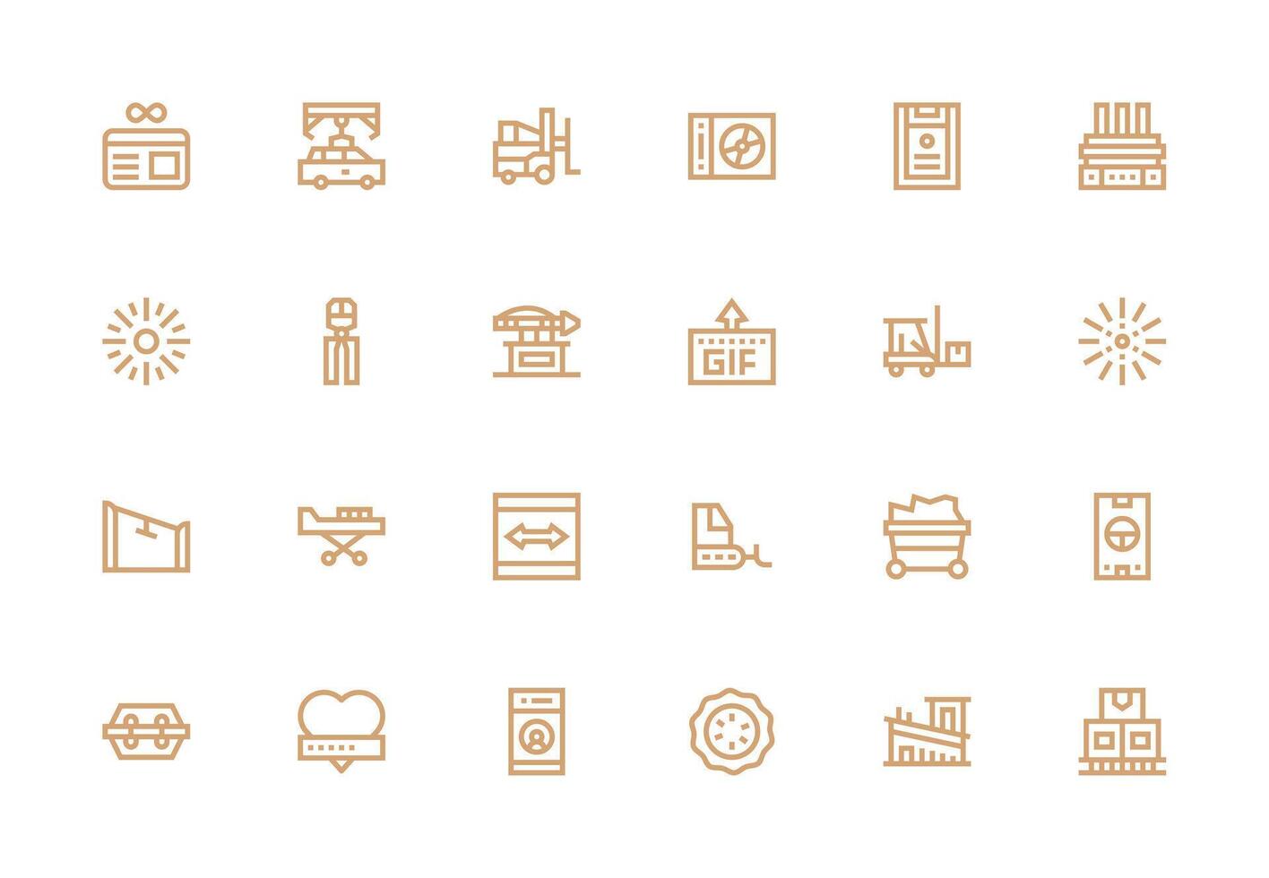 Loading featuring 24 Icons in Thick Line Line Design Fully Editable Icon Set for Web vector