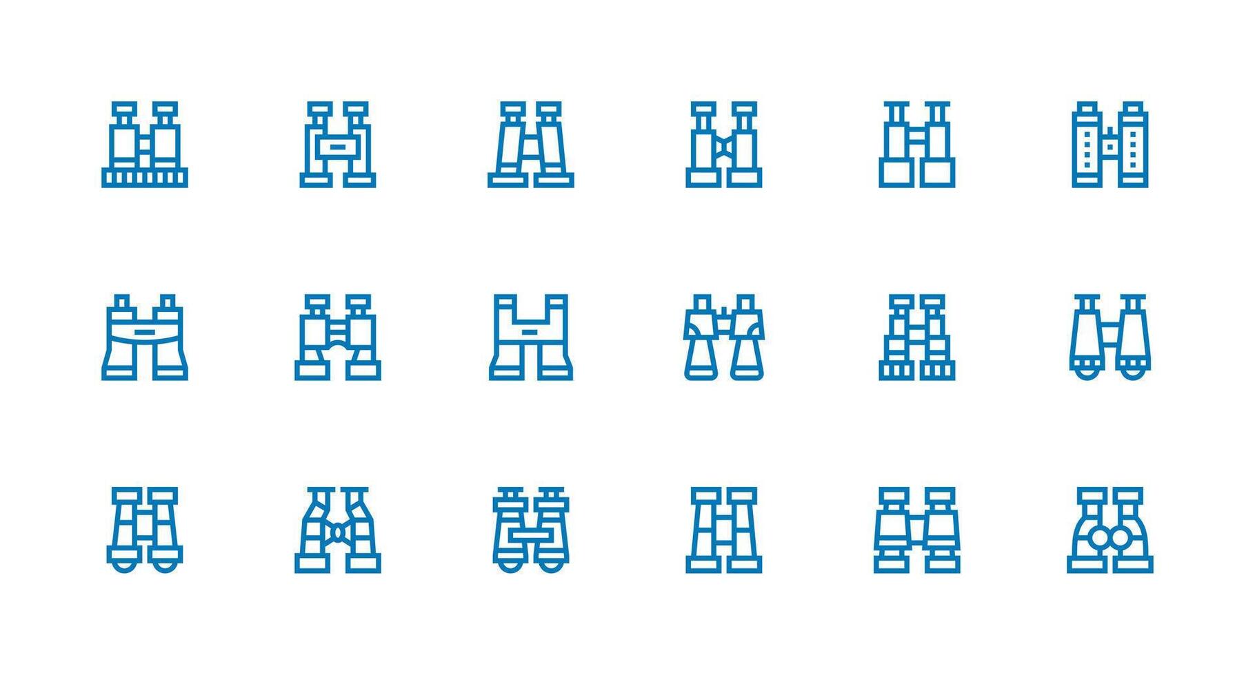 18 Strong Stroke Line Vectors for Spotting Scope Theme Essential Icons for Rapid UI Building