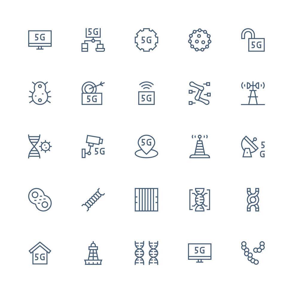 25 Medium Stroke Outline Style Icons from Cellular Collection Interface Icon Collection for Daily Projects vector