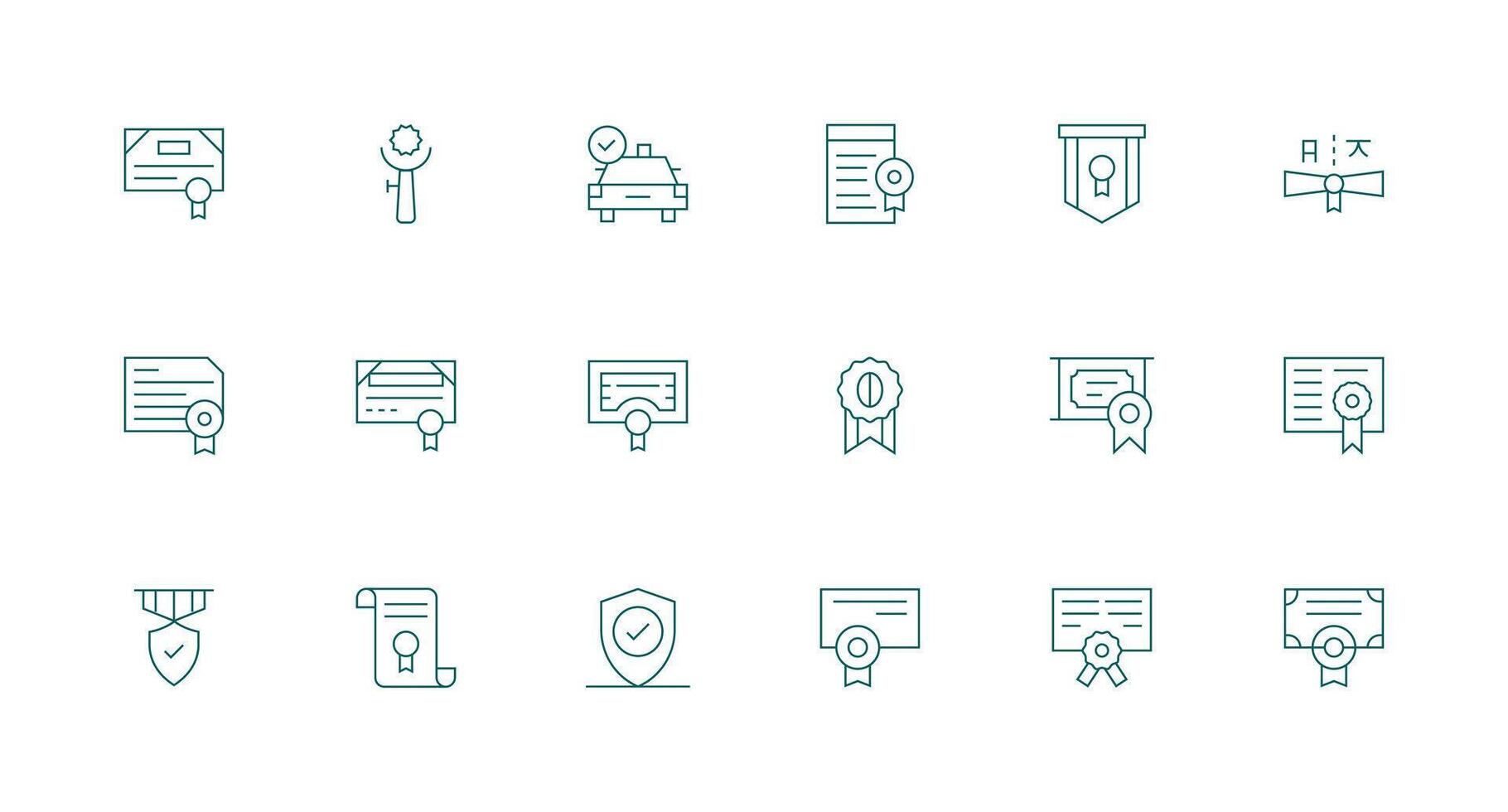 Minimal Line Icons from Licensed Set with 18 Vectors Clean Set for Layout Prototypes