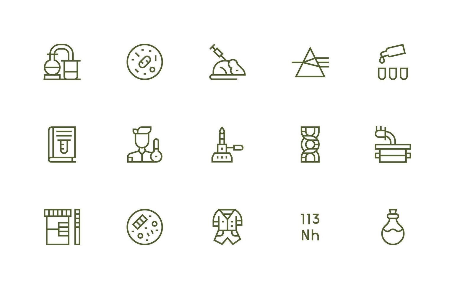 15 regular línea diseños para experimentar íconos ui icono conjunto vector