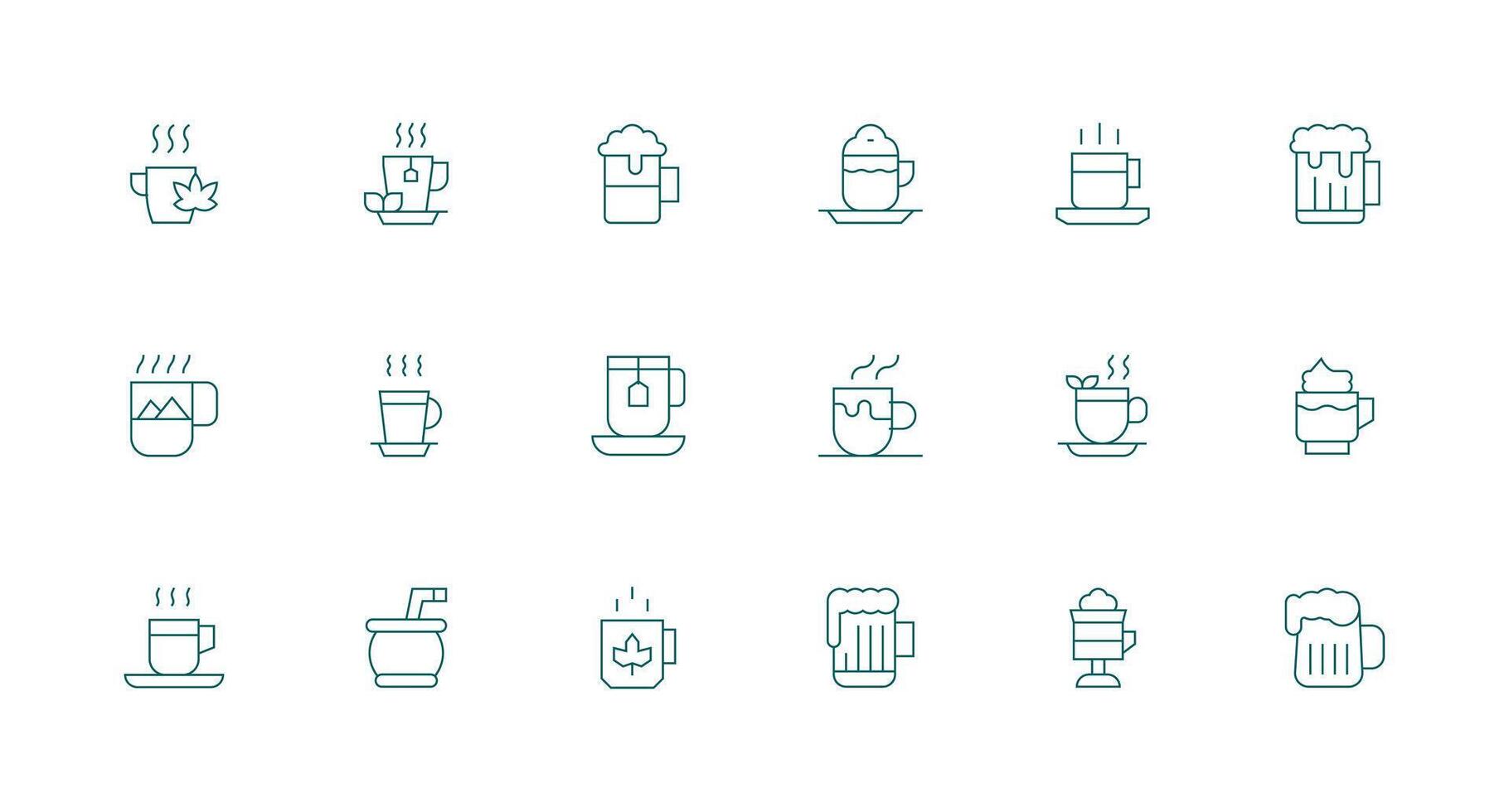 18 Minimal Line Vectors for Mug Theme Scalable Icons for All Themes