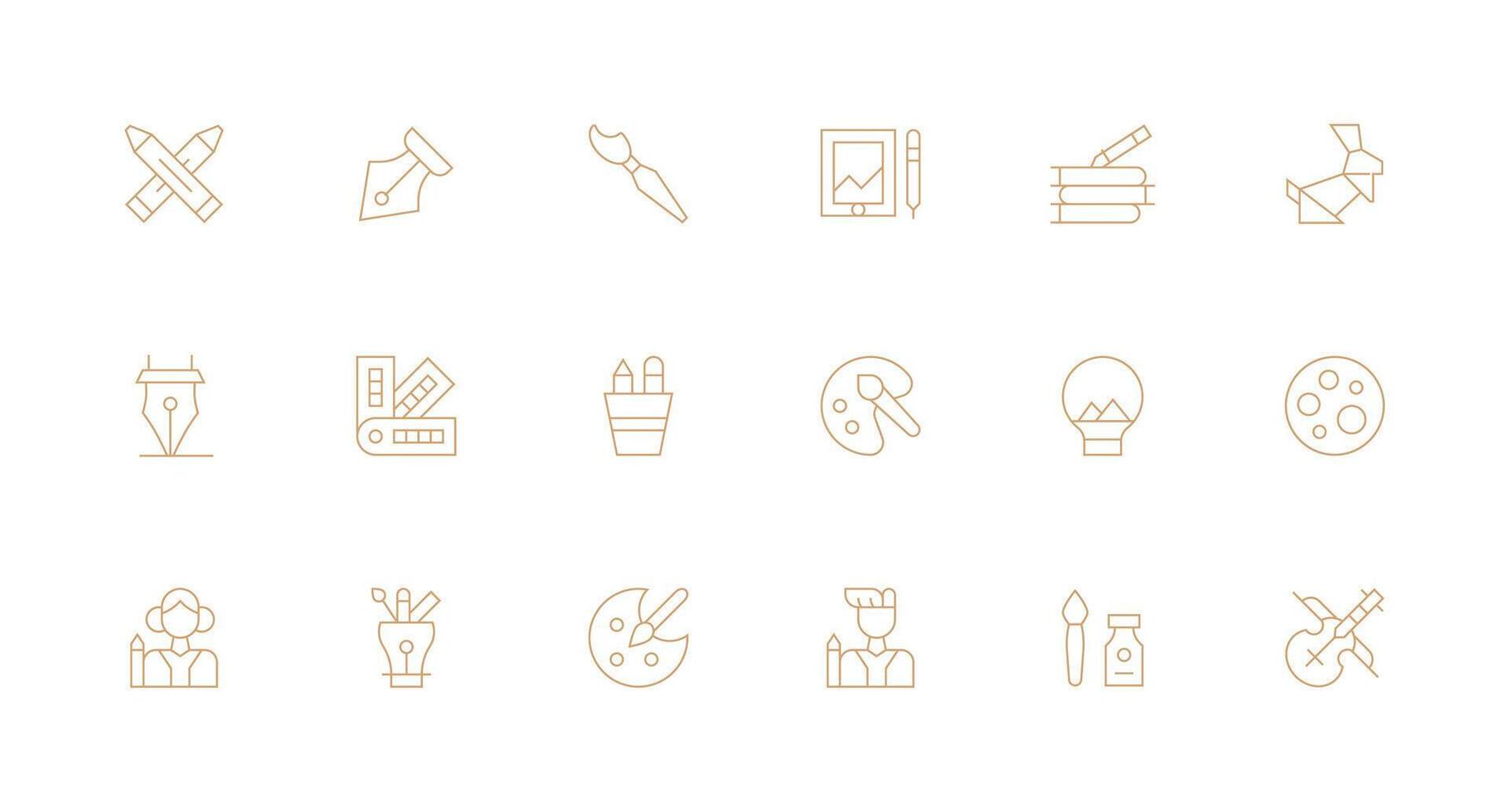 18 Minimal Line Style Icons from Creative Collection Neutral Style Icons for Any Project vector