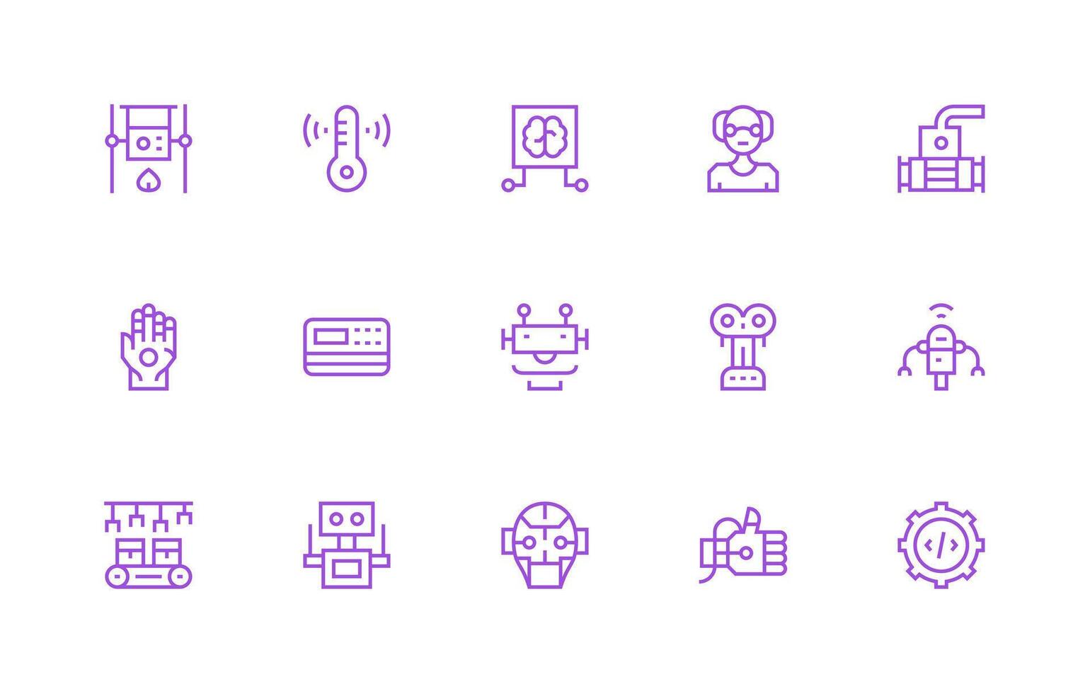 15 Regular Line Style Icons from Automation Collection Balanced Icon Set for Functional Design vector