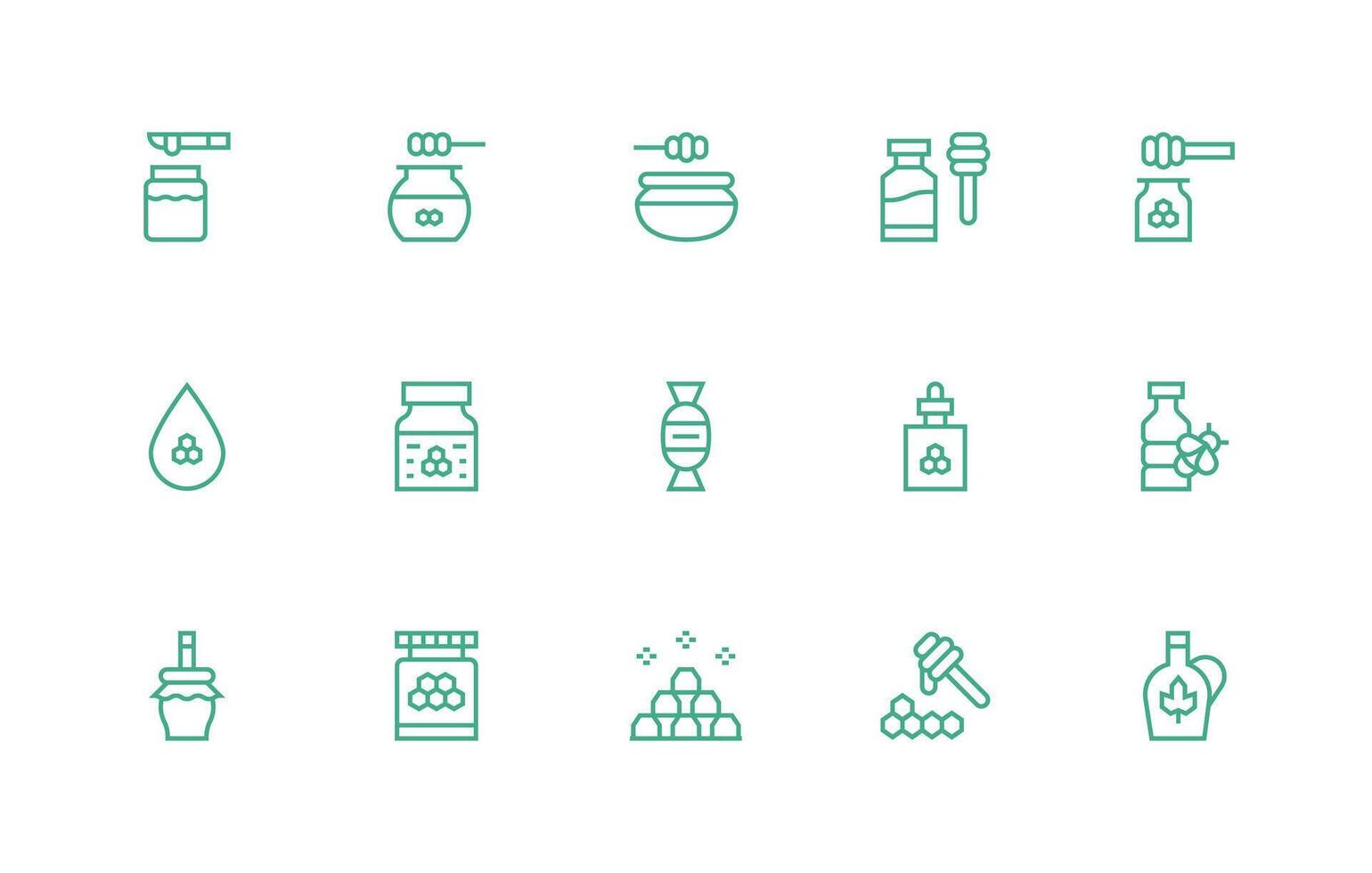 15 Regular Line Vectors for Sweetener Theme Basic Icon Series
