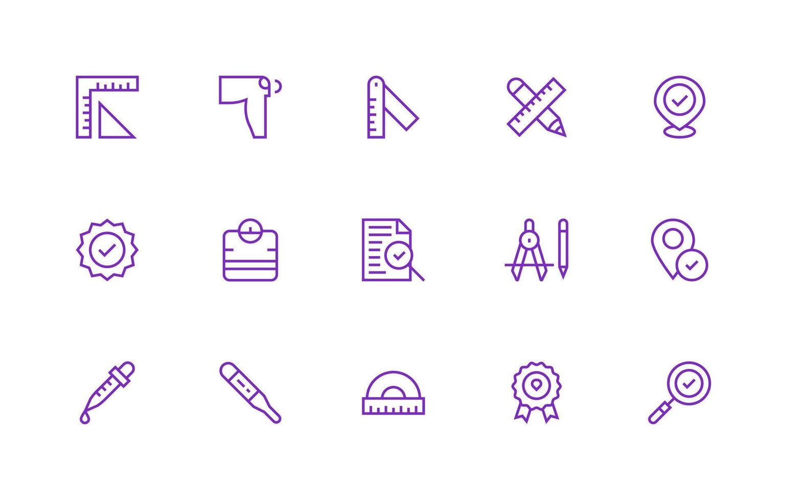 15 Icons for Accurate in Regular Line Format Reliable Icons for All Interfaces vector