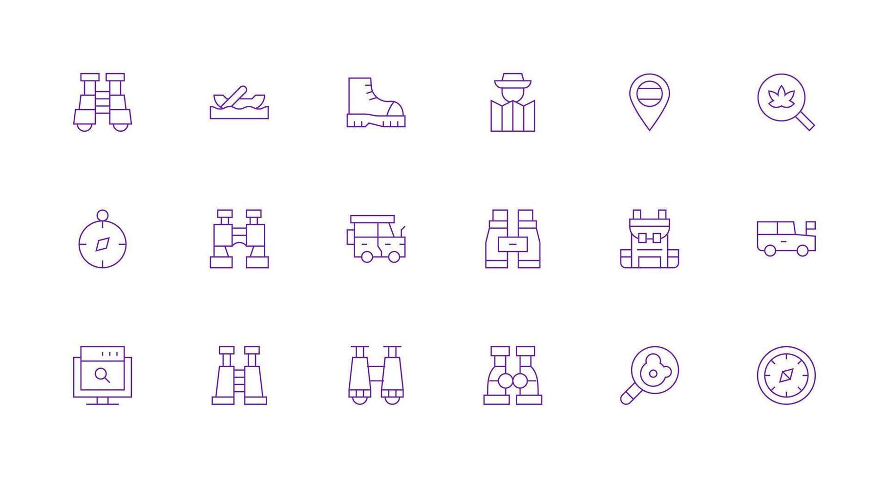 Explore Design Icons featuring 18 in Minimal Line Style Basic Icon Series vector