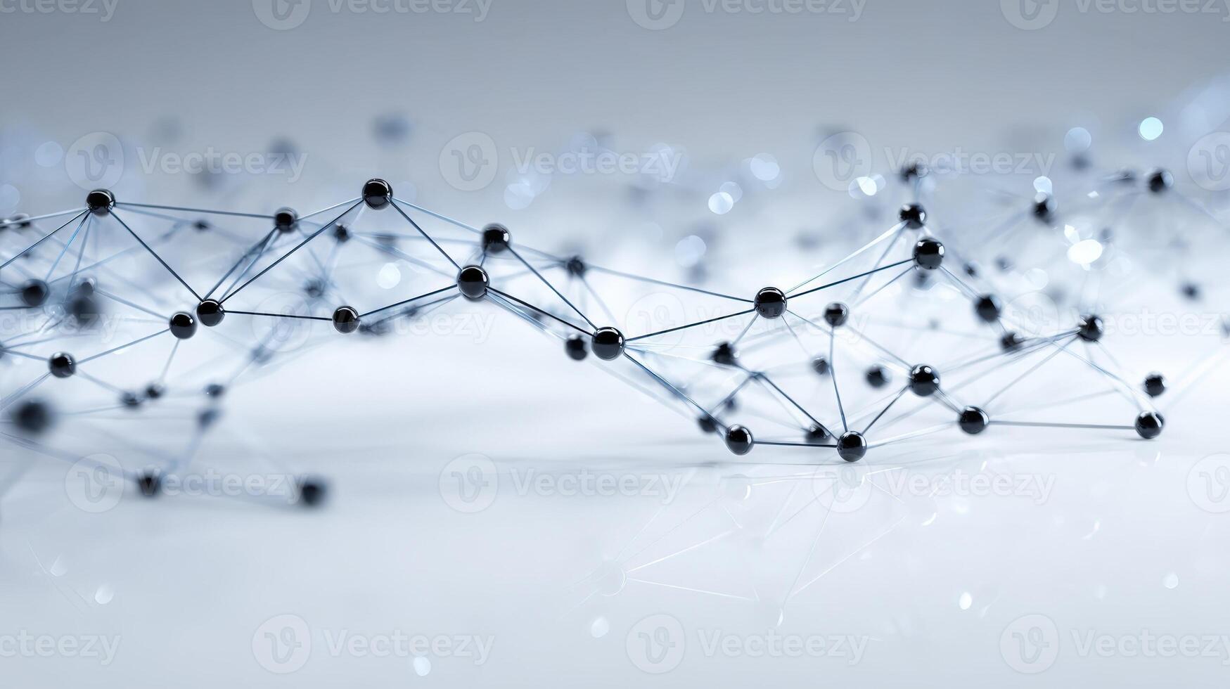 Abstract Network Connecting Dots Modern Technology and Global Communication Infrastructure Visualization on White Background photo