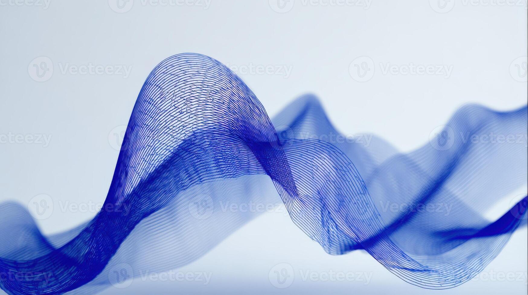 Elegant Abstract Blue Wave Background with Smooth Flowing Lines for Modern Design Projects photo