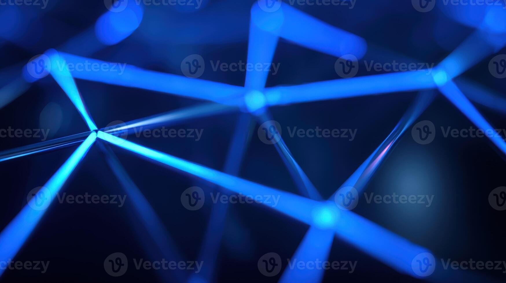 Abstract Blue Network Connection Structure Futuristic Technology Background with Glowing Lines and Nodes for Innovation photo