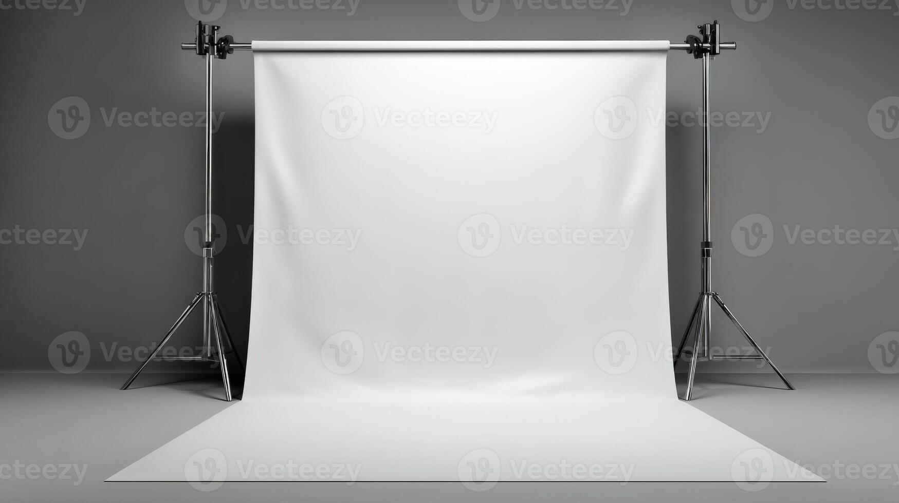 Studio Setup with White Backdrop for Photography and Videography Clean, Professional Background for Creative Projects photo