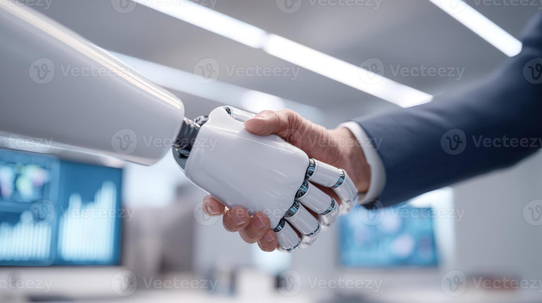 Human and Robot Handshake Collaboration in Artificial Intelligence, Technology, and Future Business Development photo
