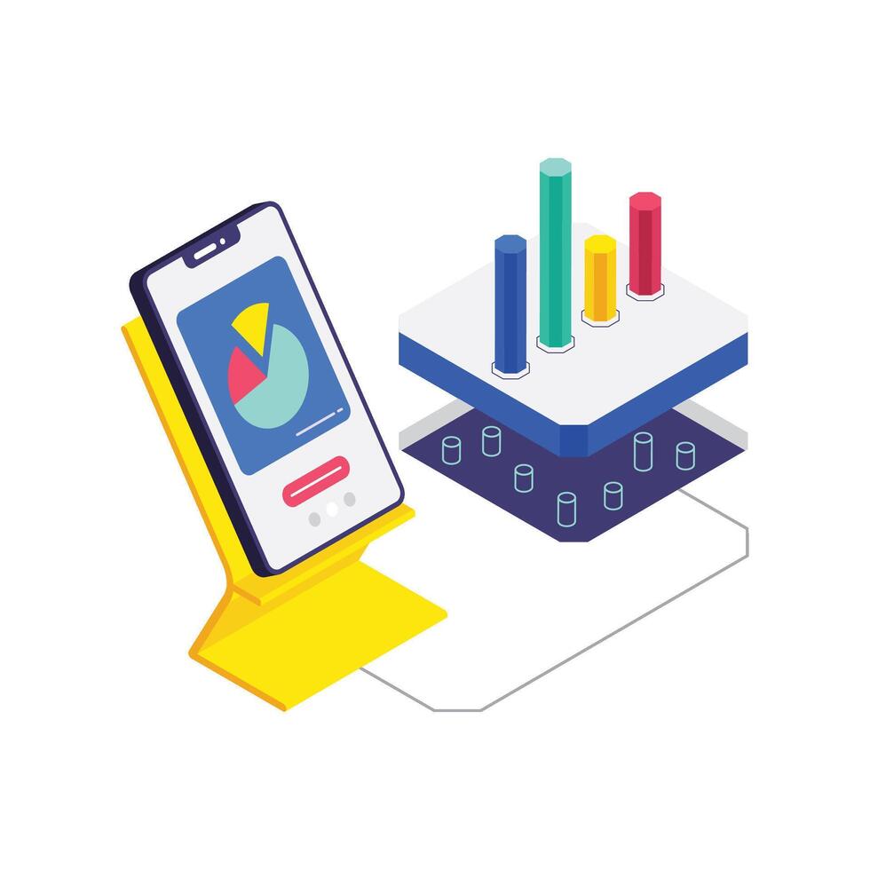 Mobile device with data visualization vector