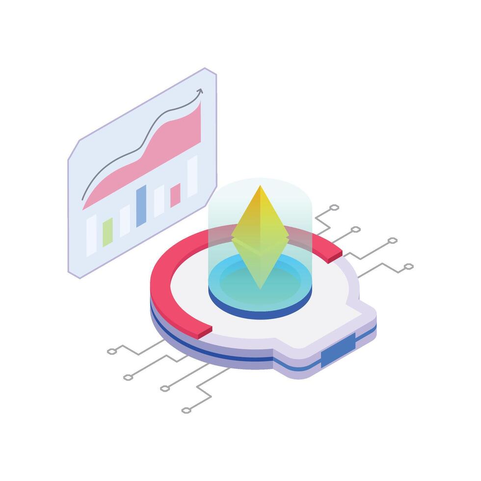 Data visualization and analytics illustration vector