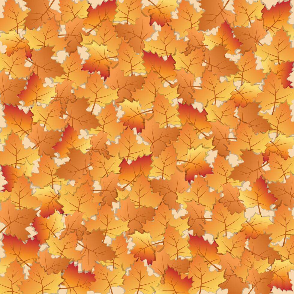 Autumn leaves pattern with space for text. vector