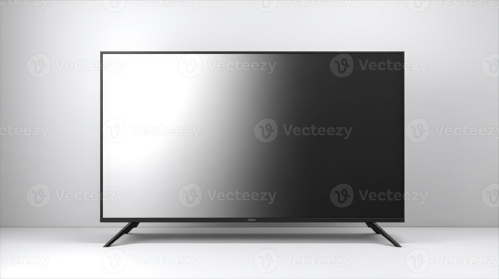 Modern Television Set Displaying Gradient Screen Against Clean Background, Ideal for Technology Mockups photo