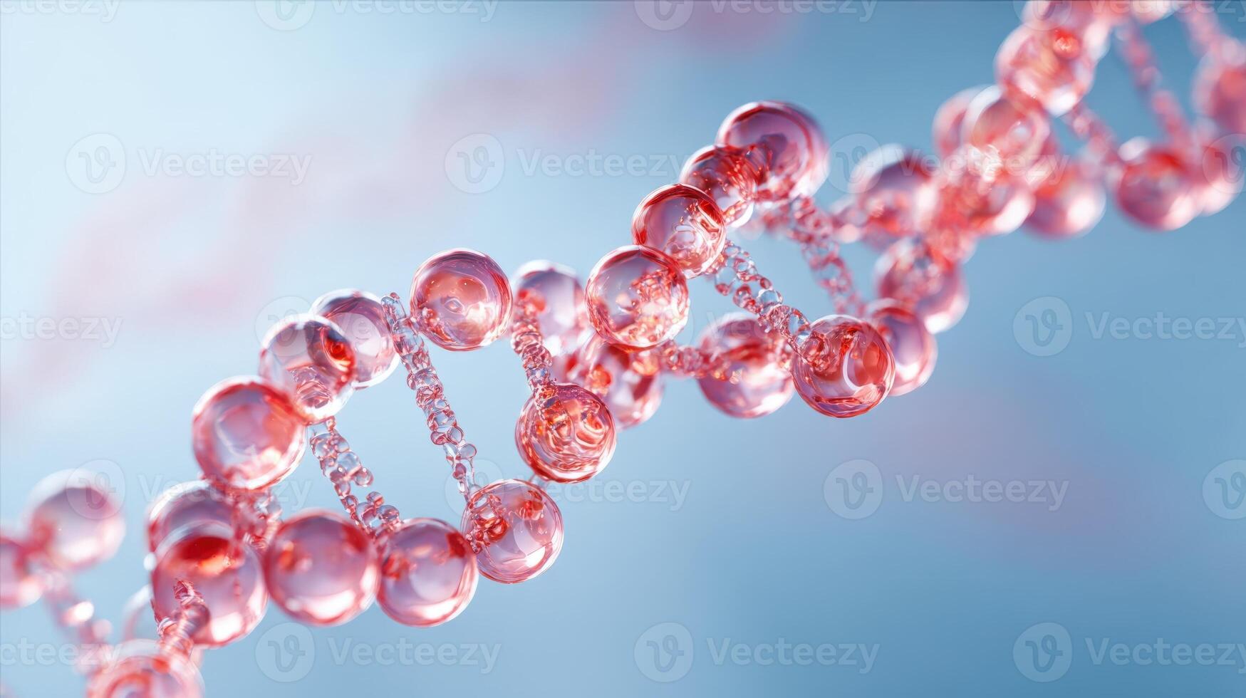 Abstract DNA Double Helix Structure Scientific Visualization of Genetic Code for Medical or Research Applications photo