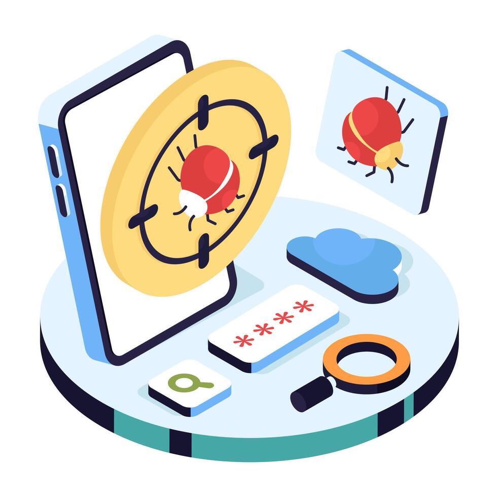 Illustration of a bug catch system vector