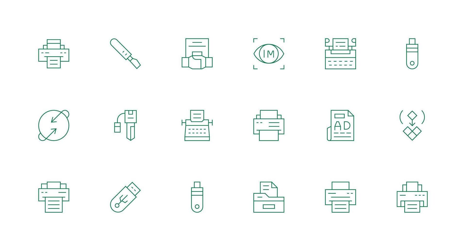 Minimal Line Style Copy Icons with 18 Vectors Optimized Icon Pack for Digital Products