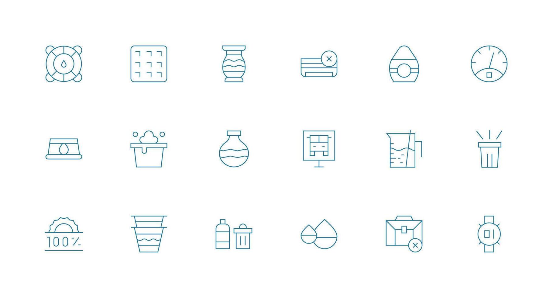 Minimal Line Icons from Full Set with 18 Vectors Multi-Purpose Icon Set