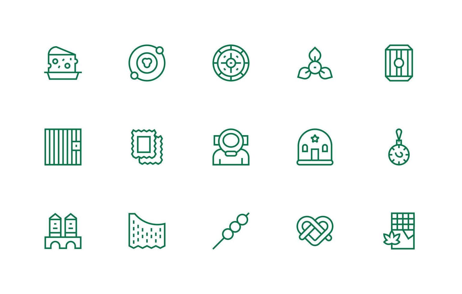 regular línea íconos desde aislado conjunto con 15 vectores escalable íconos para multiplataforma interfaces