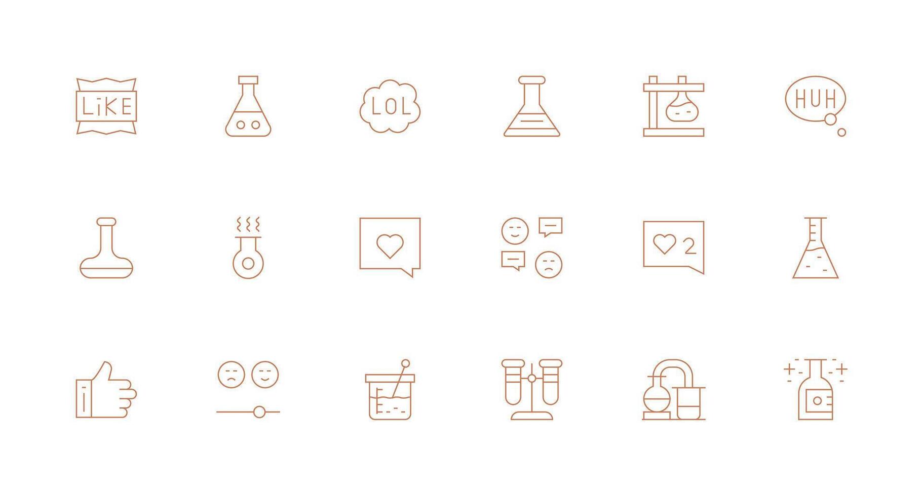 18 Minimal Line Icons for Reaction Graphics Icons Built for Visual Consistency Pack vector
