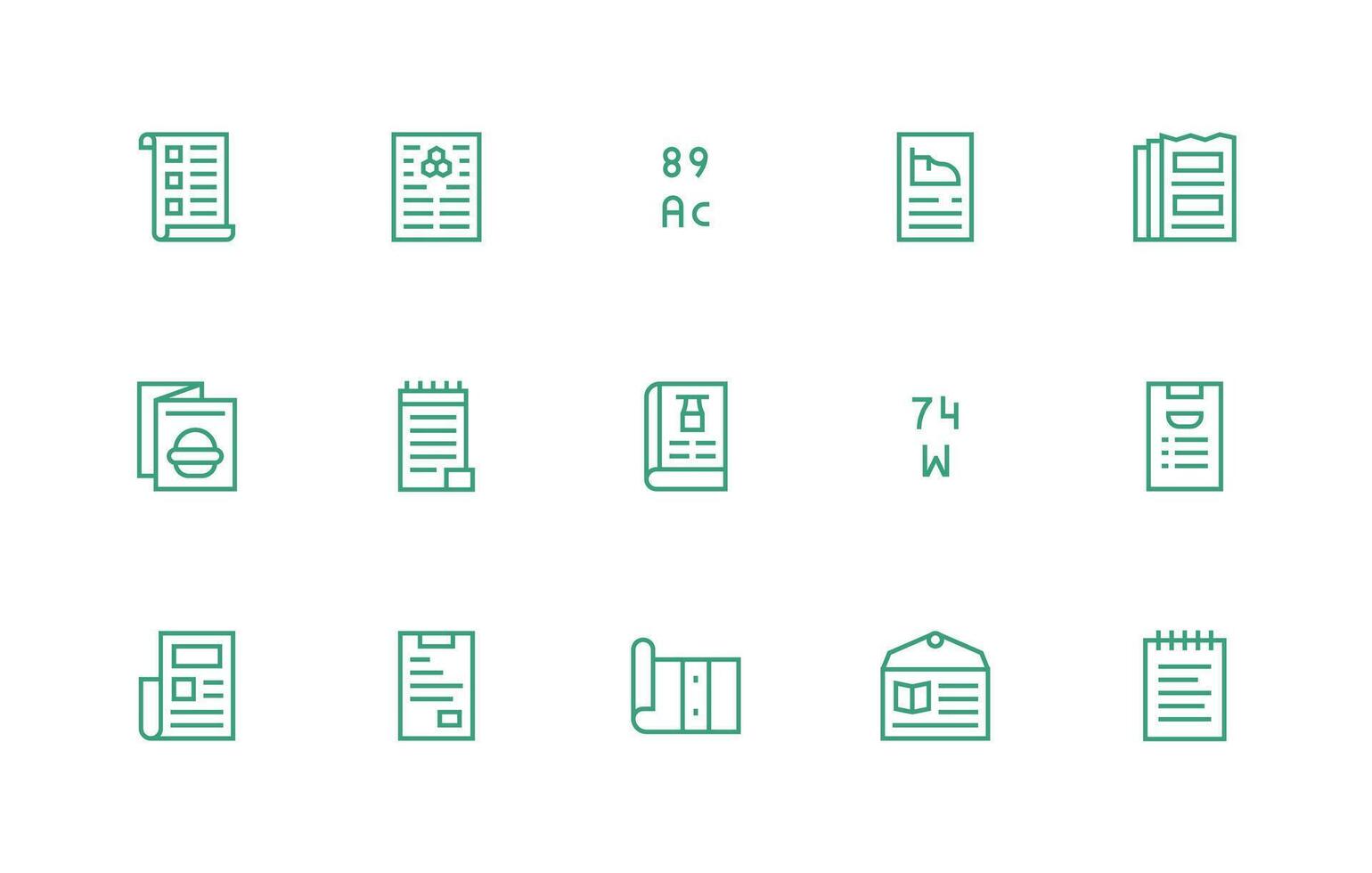 15 Icons for Specifications in Regular Line Format Core Icon Collection for Daily Tasks vector