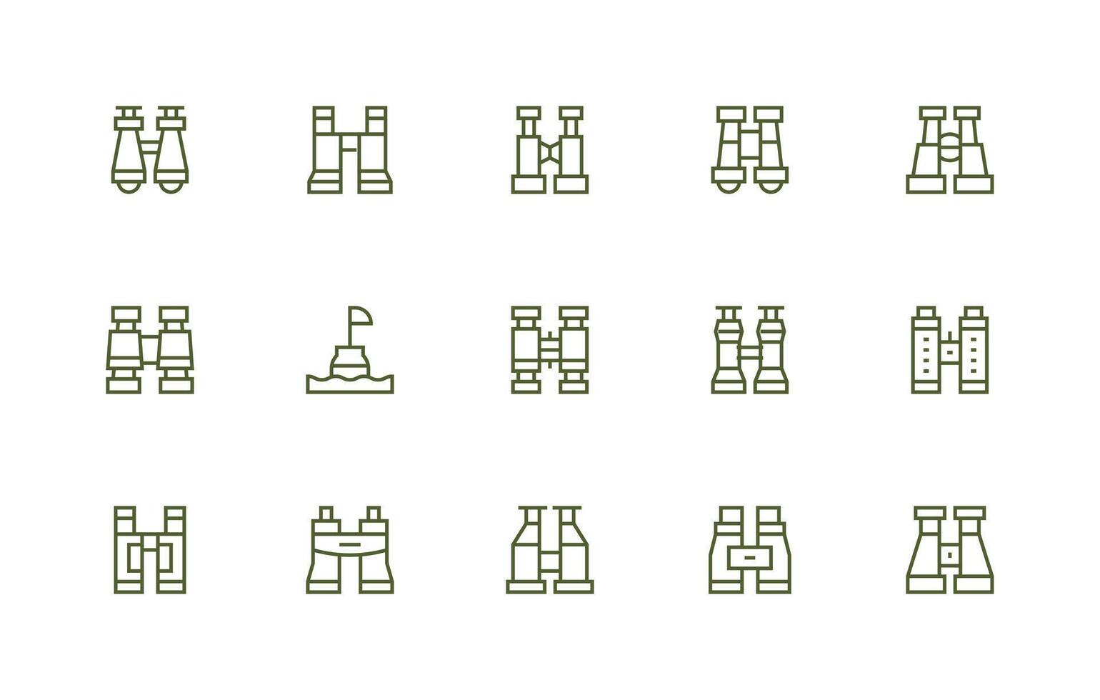 15 Regular Line Vectors for Spotting Theme Dashboard Icon Series