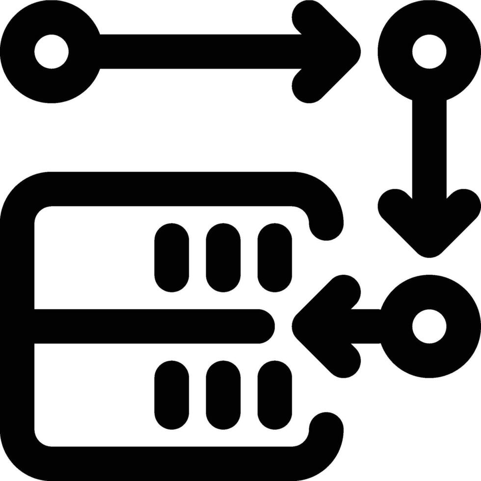 Stored Procedure, Procedure, Steps Outline Icon vector